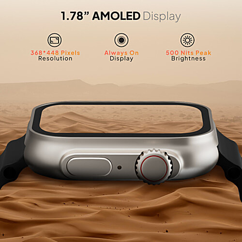 Fire-Boltt Supernova 4.52 Cm AMOLED 368 x 448 Pixel - High Resolution, BT Calling & 123 Sports Modes Smartwatch, BSW083, Gold Black, 1 pc  