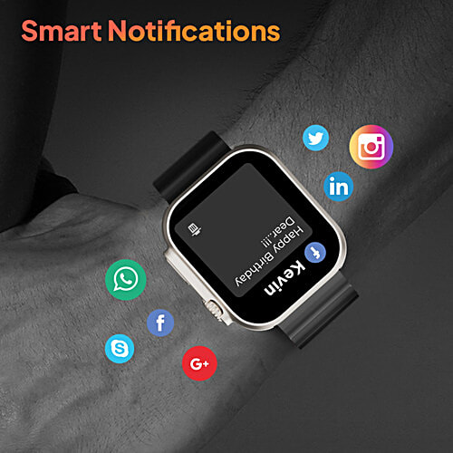 Fire-Boltt Supernova 4.52 Cm AMOLED 368 x 448 Pixel - High Resolution, BT Calling & 123 Sports Modes Smartwatch, BSW083, Gold Black, 1 pc  