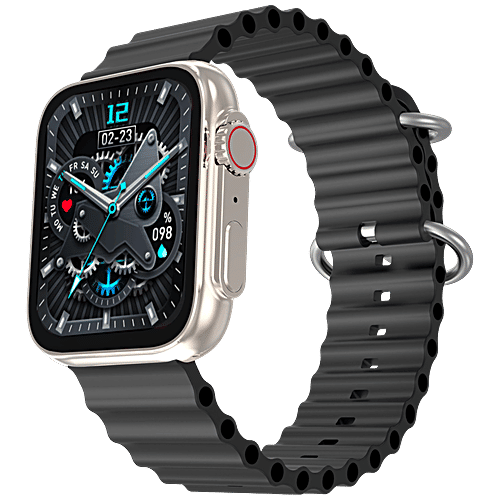 Fire-Boltt Supernova 4.52 Cm AMOLED 368 x 448 Pixel - High Resolution, BT Calling & 123 Sports Modes Smartwatch, BSW083, Gold Black, 1 pc  