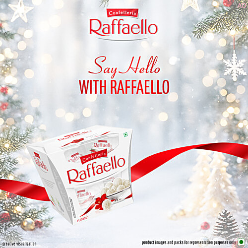 Confetteria Raffaello Gift Pack, 150 g (15 N x 10 g) Crisp Coconut-covered Wafer Truffle