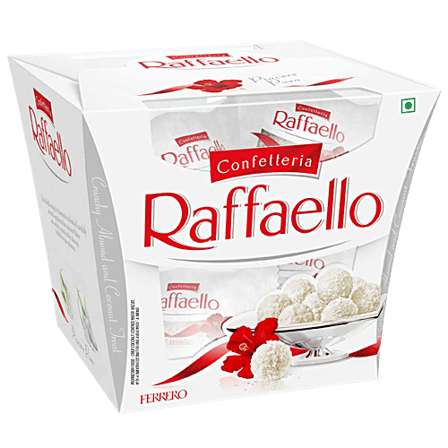 Confetteria Raffaello Gift Pack, 150 g (15 N x 10 g) Crisp Coconut-covered Wafer Truffle