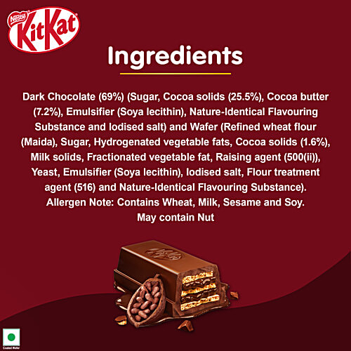 Nestle KitKat Delights Dark Coated Wafer, 50 g  