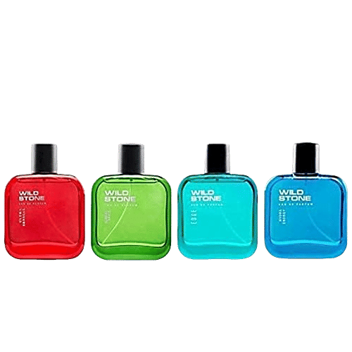 Wild Stone Edge, Forest Spice, Hydra Energy & Ultra Sensual Perfume Combo For Men, Long Lasting Smell, 120 ml (4 N x 30 ml each) 