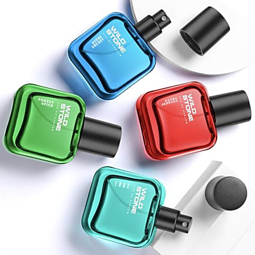 Wild Stone Edge, Forest Spice, Hydra Energy & Ultra Sensual Perfume Combo For Men, Long Lasting Smell, 120 ml (4 N x 30 ml each) 