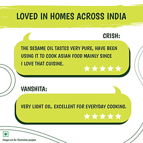 Tata Simply Better Pure & Unrefined Cold Pressed Sesame Oil, 500 ml Bottle 