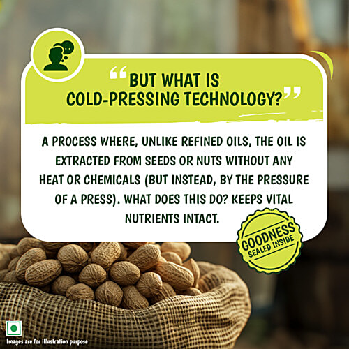 Tata Simply Better Cold Pressed Groundnut Oil, 5 L  Extracted from A1 Grade Groundnuts, Zero Trans Fat, Rich In Vitamins E & K, Cholestrol Free