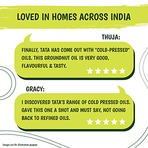 Tata Simply Better Cold Pressed Groundnut Oil, 5 L  Extracted from A1 Grade Groundnuts, Zero Trans Fat, Rich In Vitamins E & K, Cholestrol Free