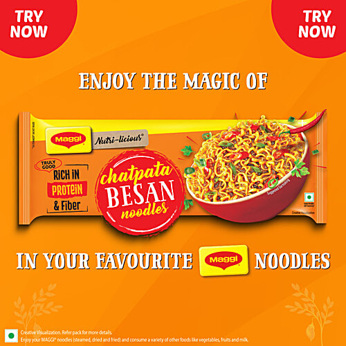 Maggi Nutri-licious Chatpata Besan Noodles, 298 g Rich in Protein & Fibre, Instant Noodles With Seasoning