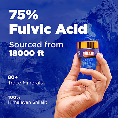 Yoga Bar Himalayan Shilajit Resin, 20 g Carton Himalayan Shilajit, 80+ Trace Minerals, 75% Fulvic Acid