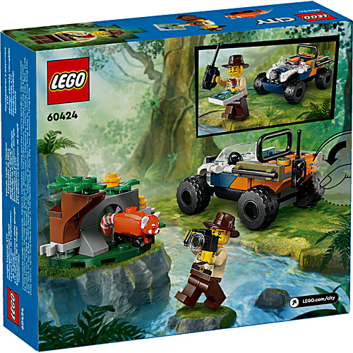 LEGO City Jungle Explorer ATV Red Panda Mission Set 60424, 92 Pieces, Pack of 1 Jungle Explorer
Rugged ATV
Red Panda Figure
