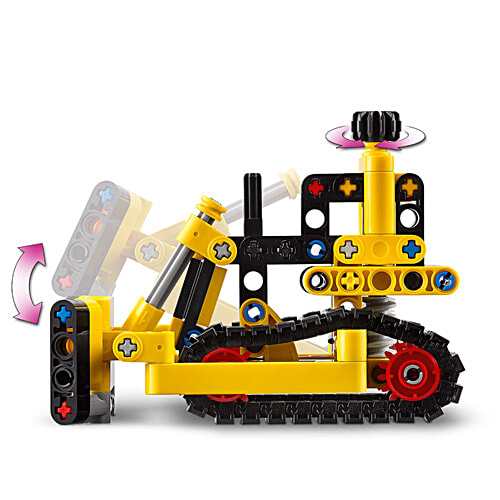 LEGO Technic Heavy-Duty Bulldozer Set 42163, 195 Pieces, Pack of 1  Authentic Bulldozer Design
 Moving Tracks for Play
 Functional Blade for Realism