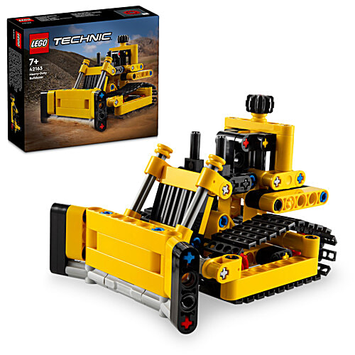 LEGO Technic Heavy-Duty Bulldozer Set 42163, 195 Pieces, Pack of 1  Authentic Bulldozer Design
 Moving Tracks for Play
 Functional Blade for Realism