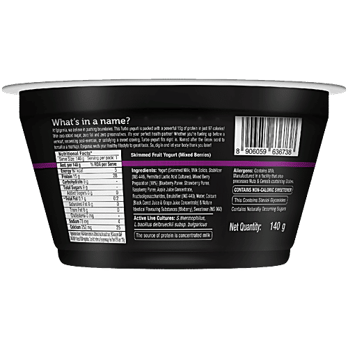 Epigamia Turbo 15 g Protein Yogurt - Mixed Berries, 140 g