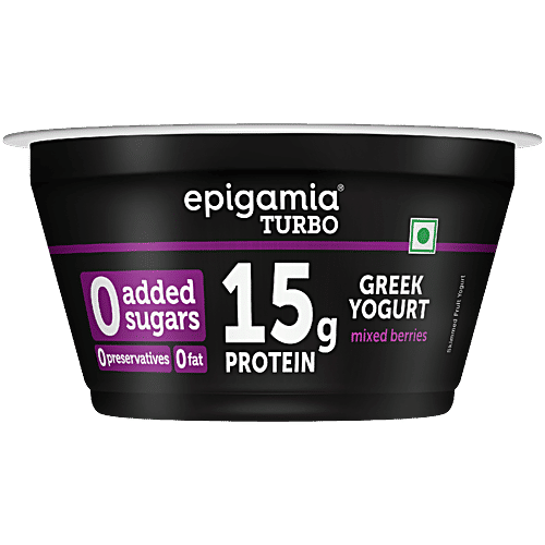 Epigamia Turbo 15 g Protein Yogurt - Mixed Berries, 140 g