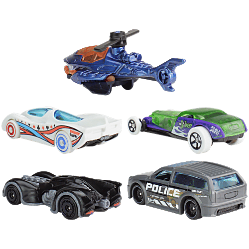Hot wheels  Toy Cars Set - Batman-Themed Vehicles, 1:64 Scale, 5 pcs  DC Superhero
 Batmobile Variations
 Gotham City-Inspired