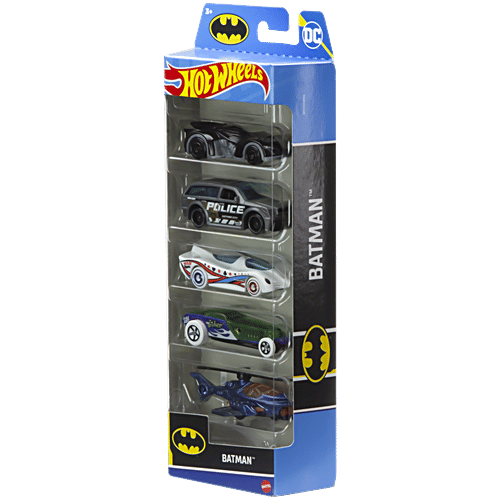 Hot wheels  Toy Cars Set - Batman-Themed Vehicles, 1:64 Scale, 5 pcs  DC Superhero
 Batmobile Variations
 Gotham City-Inspired