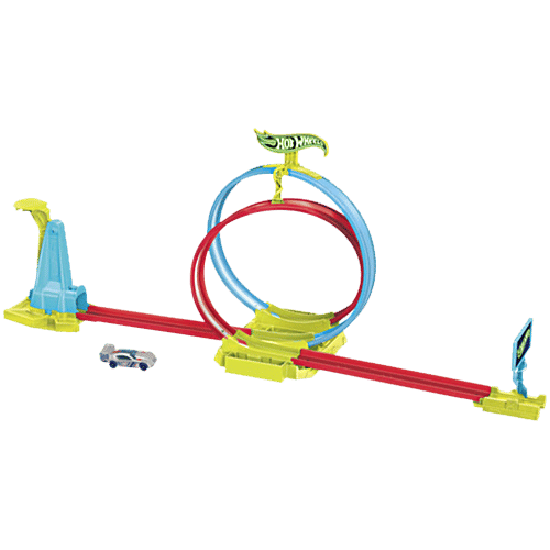 Hot wheels Neon Speeders Laser Stunt Slamway Track Set with 1 Hot Wheels Car, Tri-Coloured Connectable Track, Easy Storage, 1 pc Neon-themed racing and stunting
Easy storage with designated spots