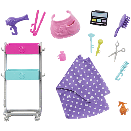 Barbie Malibu Stylist Doll & 14 Accessories Playset, Hair & Makeup Theme With Puppy & Styling Cart, 1 Set Barbie Stylist
Hair & Makeup Theme