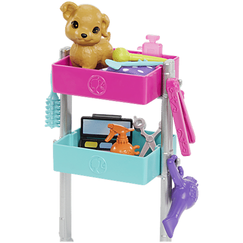 Barbie Malibu Stylist Doll & 14 Accessories Playset, Hair & Makeup Theme With Puppy & Styling Cart, 1 Set Barbie Stylist
Hair & Makeup Theme
