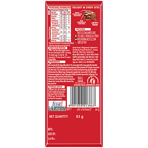 Nestle KitKat Delights Double Choco Coated Wafer, 63 g  