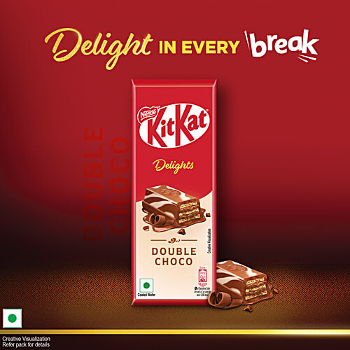 Nestle KitKat Delights Double Choco Coated Wafer, 63 g  