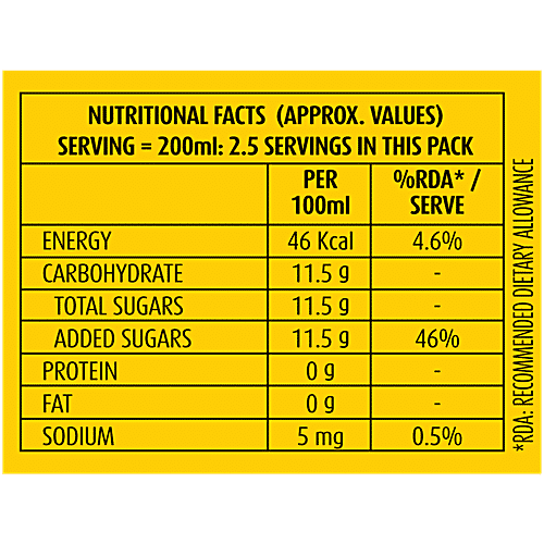 Campa Lemon Flavoured, 500 ml Bottle