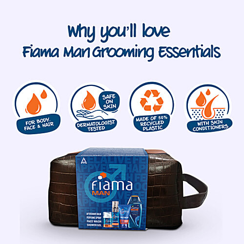 Fiama Man Grooming Essentials, 4 pcs  Ideal Gift Set for Rakshabandhan