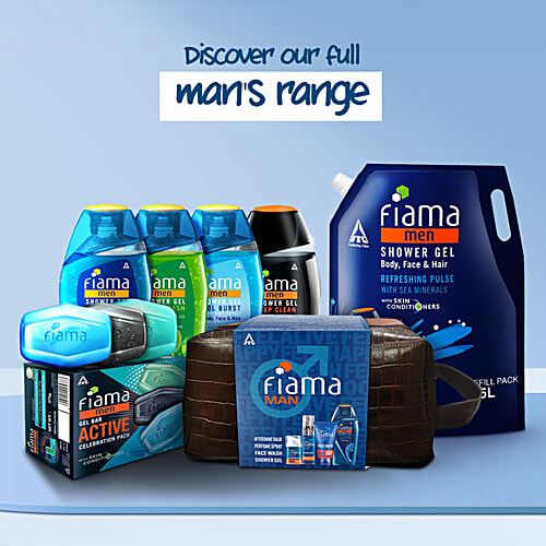 Fiama Man Grooming Essentials, 4 pcs  Ideal Gift Set for Rakshabandhan