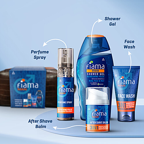 Fiama Man Grooming Essentials, 4 pcs  Ideal Gift Set for Rakshabandhan