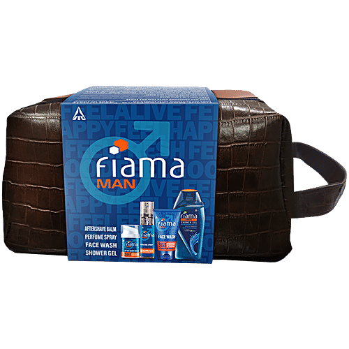 Fiama Man Grooming Essentials, 4 pcs  Ideal Gift Set for Rakshabandhan