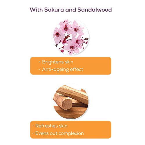 Santoor Whitening & UV Protection Body Lotion - Sandalwood & Sakura Extracts, 400 ml  