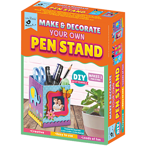 Little Birdie DIY Make & Decorate Your Own Pen Stand Kit, 1 pc  Creative & Fun, Easy To Use