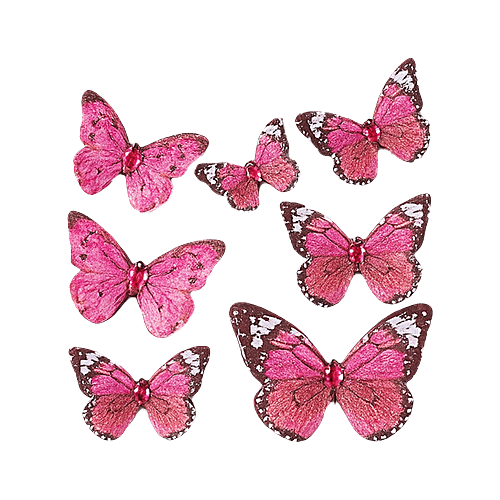 Little Birdie Handmade Embellishments 17 Stickers Set - Beautiful Butterflies, 18 pcs  