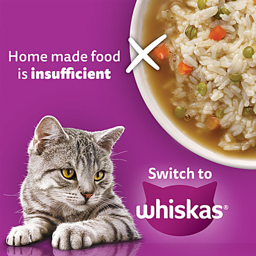 Whiskas Adult 1+ Years Wet Cat Food - Tuna & White Fish Flavour, 1.12 kg (14x80 g) Tuna & White Fish Flavour, Complete & Balanced Nutrition