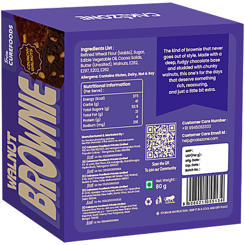 CakeZone Walnut Brownie, 80 g
