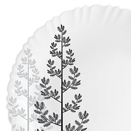 Cello Opal Glass Winter Pine Dinner Plates, 6 pcs  