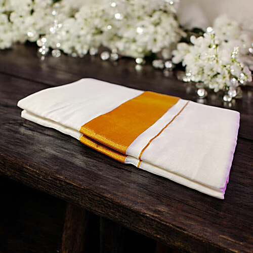 House of Festivals Kerala Cotton Saree - 6.25 m, 1 pc  