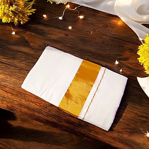 House of Festivals Kerala Cotton Saree - 6.25 m, 1 pc  