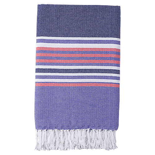 bb home Earth Cotton Bath Towel - Waves, Purple, 75 cm x 150 cm, Large, 1 pc