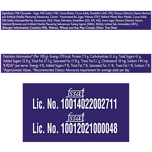 Cadbury Studio Brownie Aux Noix Signature Pralines Chocolate, 130 g (10 x 13 g) Perfect Gift for Special Occasions, Premium Collection of Cadbury Chocolates