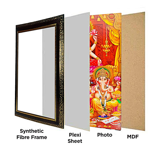 Mangal Bhavan Laxmi Ganesh Saraswati Picture Frame, 1 pc  