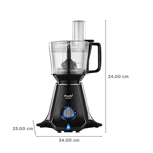 Preethi Preethi Zodiac 750 Watt 5 Jars Juicer Mixer Grinder (19000 RPM, 3D Cooling System, Black), 1 Unit  