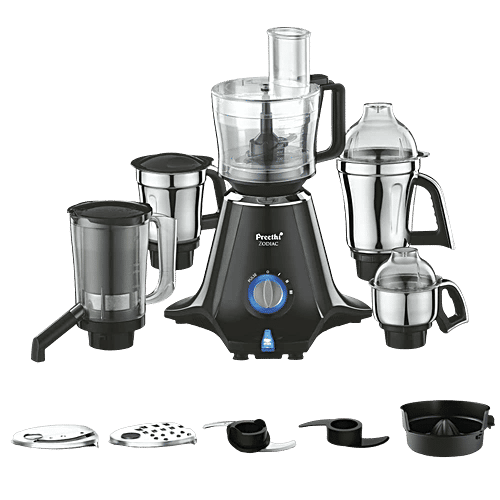 Preethi Preethi Zodiac 750 Watt 5 Jars Juicer Mixer Grinder (19000 RPM, 3D Cooling System, Black), 1 Unit  
