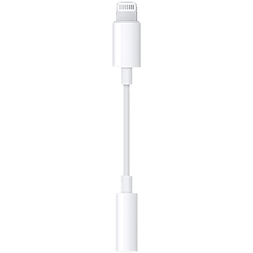 Apple Lightning to 3.5mm Aux 0.32 Feet (0.1M) Adapter (Flexible Compatibility, White), 1 Unit  