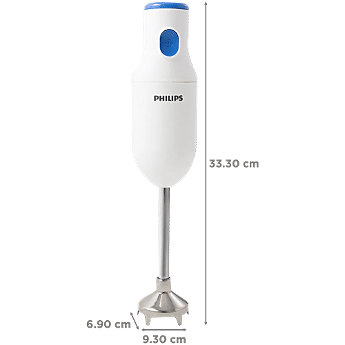 Philips India Daily Collection 250 Watt Hand Blender with 2 Attachments (Safety Carry Lock, Blue & White), 1 Unit  