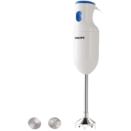 Philips India Daily Collection 250 Watt Hand Blender with 2 Attachments (Safety Carry Lock, Blue & White), 1 Unit  