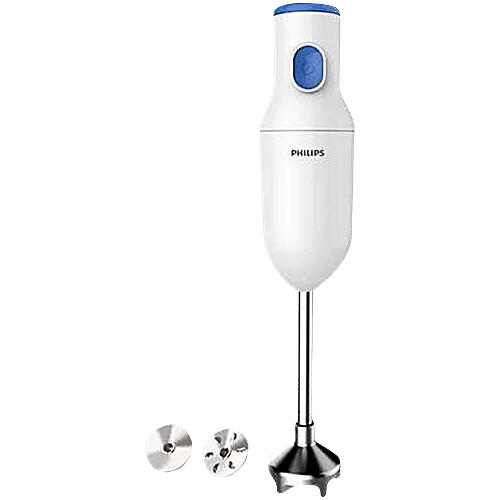 Philips India Daily Collection 250 Watt Hand Blender with 2 Attachments (Safety Carry Lock, Blue & White), 1 Unit  