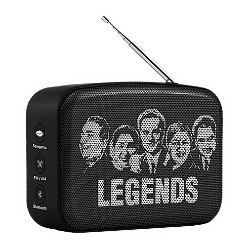 Saregama Carvaan Mini 2.0 Hindi 5W Portable Bluetooth Speaker With Built-in FM Radio (4 Hours Playtime, 2.0 Channel, Moonlight Black), 1 Unit  