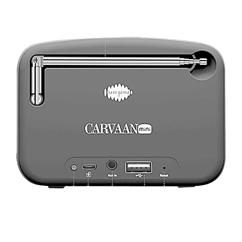 Saregama Carvaan Mini 2.0 Hindi 5W Portable Bluetooth Speaker With Built-in FM Radio (4 Hours Playtime, 2.0 Channel, Moonlight Black), 1 Unit  