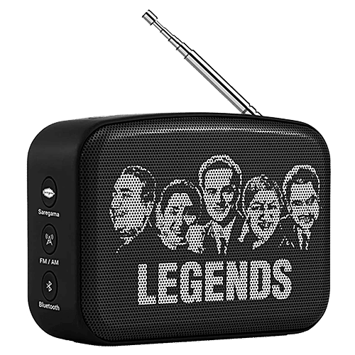 Saregama Carvaan Mini 2.0 Hindi 5W Portable Bluetooth Speaker With Built-in FM Radio (4 Hours Playtime, 2.0 Channel, Moonlight Black), 1 Unit  